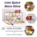 14-Bottle Freestanding Modern Metal Countertop Wine Rack - SuperSaverAU - view 4