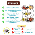 14-Bottle Freestanding Modern Metal Countertop Wine Rack - SuperSaverAU - view 6