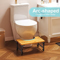 Premium Foldable Bamboo Toilet Stool with Adjustable Height - 18 to 23cm