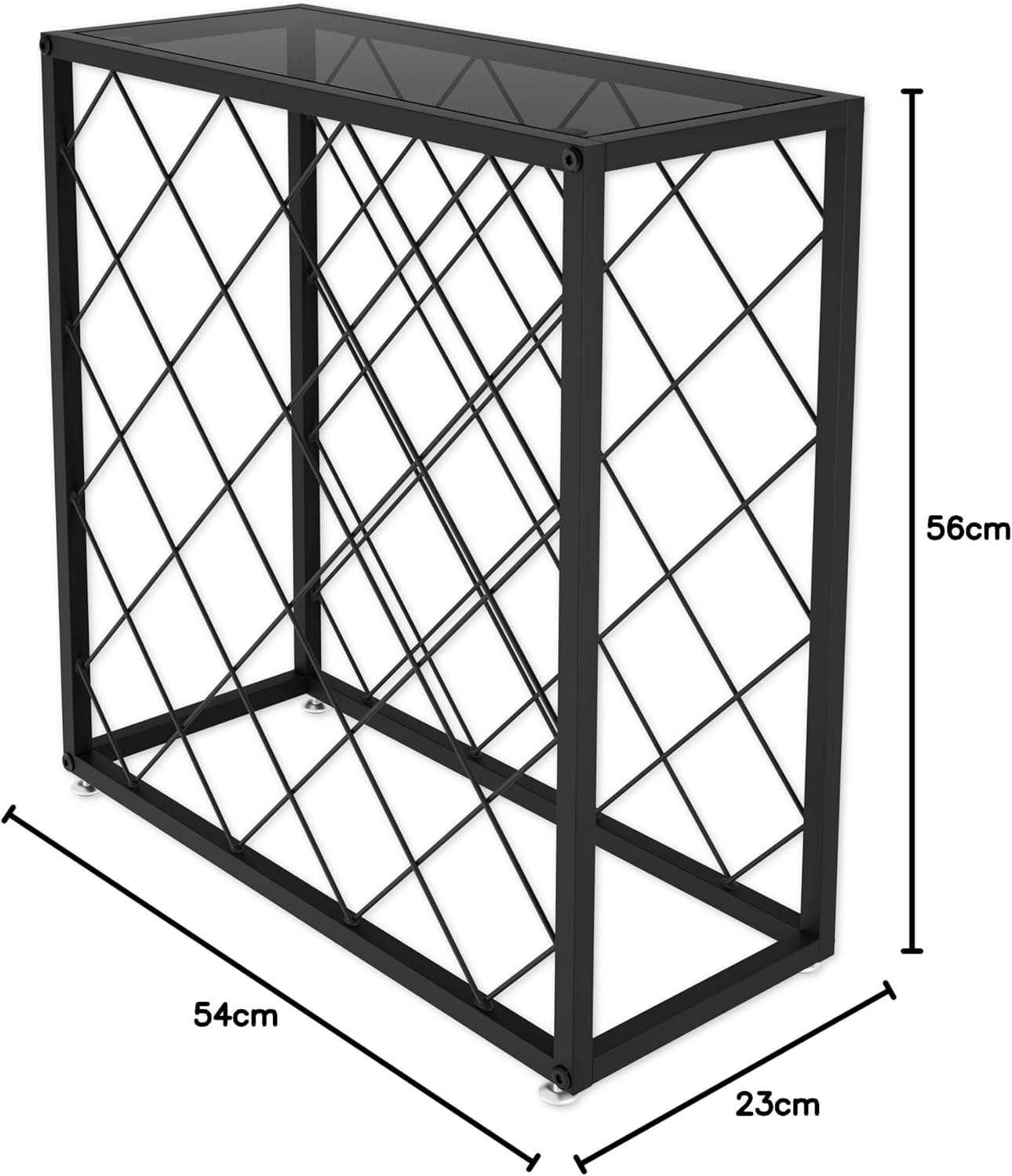 Freestanding Metal Wine Rack for 25 Bottles - Modern Design - SuperSaverAU - view 8