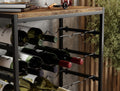 CARLA HOME 6 Tier Freestanding Wine Rack 30 Bottle with Wood Countertop