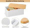 Premium Bread Bin with Bamboo Lid & Chopping Board - Black