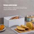 Premium Bread Bin with Bamboo Lid & Chopping Board - Black