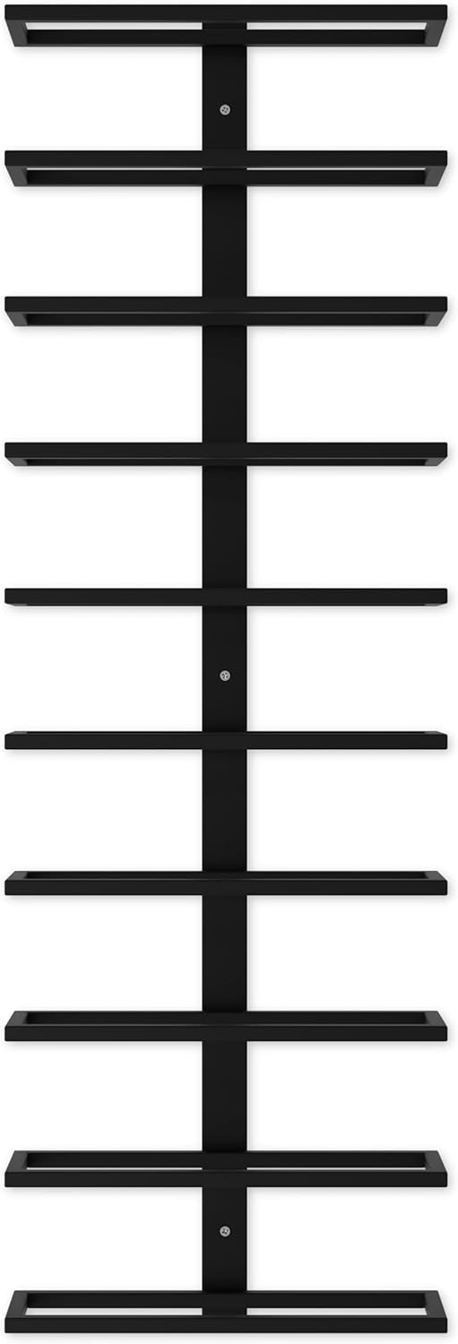 Metal Wall-Mounted Wine Rack for 10 Bottles
