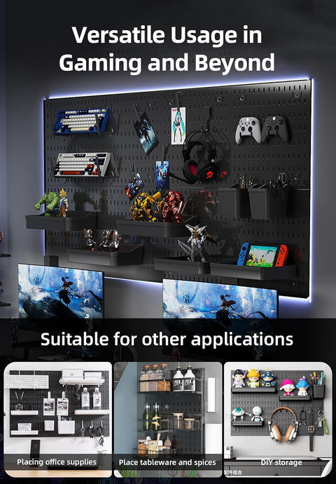 Premium Pegboard Combination Kit with 18 Accessories - 4 Boards