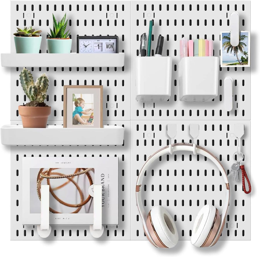 Premium Pegboard Combination Kit with 18 Accessories - 4 Boards