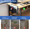Premium Under Desk Laptop Holder with Cable Tray & Pen Storage