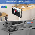 Premium Under Desk Laptop Holder with Cable Tray & Pen Storage