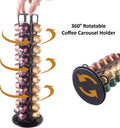 Premium 40 Pod Rotating Coffee Capsule Holder for Nespresso Pods
