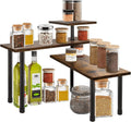 Premium 3-Tier Wooden Corner Shelf with Stainless Steel Legs