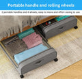CARLA HOME XXL Under Bed Rolling Storage Container with Wheels - 50L