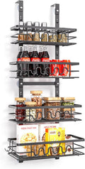 Premium 4-Tier Over Door Pantry Organiser with Adjustable Baskets