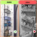 Premium 4-Tier Over Door Pantry Organiser with Adjustable Baskets