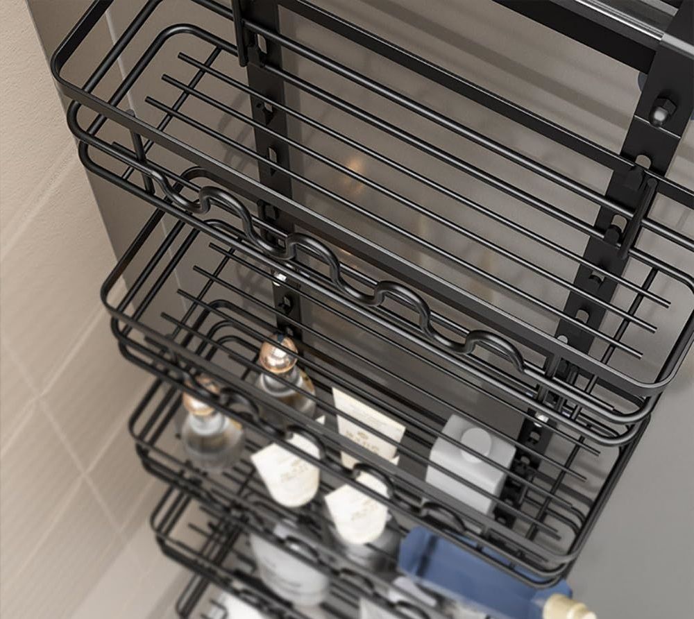Premium 4-Tier Over Door Pantry Organiser with Adjustable Baskets