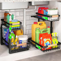 CARLA HOME 2-Tier Under Sink Organiser with Sliding Baskets - 2 Pack
