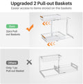 CARLA HOME 2-Tier Under Sink Organiser with Sliding Baskets - 2 Pack