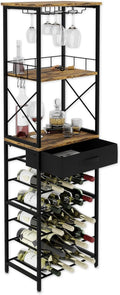 CARLA HOME Freestanding Wine Rack for 20 Bottles with Wood Top - SuperSaverAU - view 1