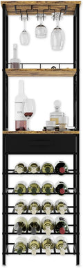 CARLA HOME Freestanding Wine Rack for 20 Bottles with Wood Top - SuperSaverAU - view 5