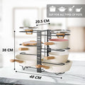 CARLA HOME 8-Tier Adjustable Pot Organizer Rack 20x38x48 cm for Kitchen Cabinet - SuperSaverAU - view 3