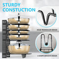 CARLA HOME 8-Tier Adjustable Pot Organizer Rack 20x38x48 cm for Kitchen Cabinet - SuperSaverAU - view 4