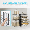 CARLA HOME 8-Tier Adjustable Pot Organizer Rack 20x38x48 cm for Kitchen Cabinet - SuperSaverAU - view 6