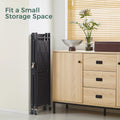 CARLA HOME 3-Tier Foldable Storage Shelf – Black with Lockable Wheels