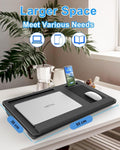CARLA HOME Oversized Portable Lap Desk with Cushion, Mouse Pad, Tablet Holder, Fits 17 Inch Laptops - SuperSaverAU - view 2
