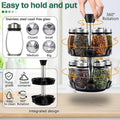 CARLA HOME Rotating Spice Rack Organizer 16 Glass Jars 15x30x15 cm - SuperSaverAU - view 4