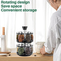 CARLA HOME Rotating Spice Rack Organizer 16 Glass Jars 15x30x15 cm - SuperSaverAU - view 6