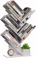 CARLA HOME 5-Tier Tree Bookshelf Storage Rack for Home Office (White) - SuperSaverAU - view 1