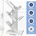 CARLA HOME 5-Tier Tree Bookshelf Storage Rack for Home Office (White) - SuperSaverAU - view 2