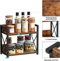 CARLA HOME 2-Tier Countertop Shelf Organizer, Rustic Wood, 27 x 30 x 16 cm - SuperSaverAU - view 4