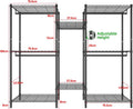 CARLA HOME Heavy Duty Garment Rack – 44 x 188 x 189cm with Rods & Shelves