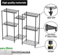 CARLA HOME Heavy Duty Garment Rack – 44 x 188 x 189cm with Rods & Shelves