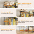 CARLA HOME Heavy Duty Garment Rack – 44 x 188 x 189cm with Rods & Shelves