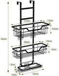 CARLA HOME 3-Tier Over the Door Shower Caddy Organizer 62 x 30 x 12 cm, Rustproof - SuperSaverAU - view 2