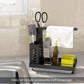CARLA HOME Kitchen Sink Caddy Organizer 25x23x15 cm with Drain Tray & Utensil Holder - SuperSaverAU - view 3