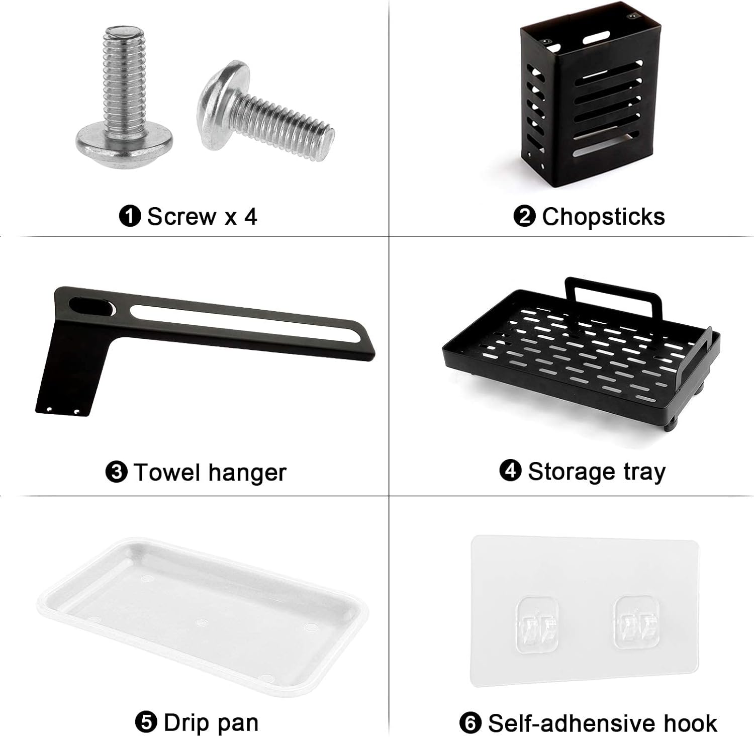 CARLA HOME Kitchen Sink Caddy Organizer 25x23x15 cm with Drain Tray & Utensil Holder - SuperSaverAU - view 8