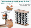 CARLA HOME 20-Jar Spice Rack Organizer, 29x28x10 cm, Space-Saving Design - SuperSaverAU - view 4