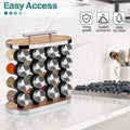 CARLA HOME 20-Jar Spice Rack Organizer, 29x28x10 cm, Space-Saving Design - SuperSaverAU - view 5
