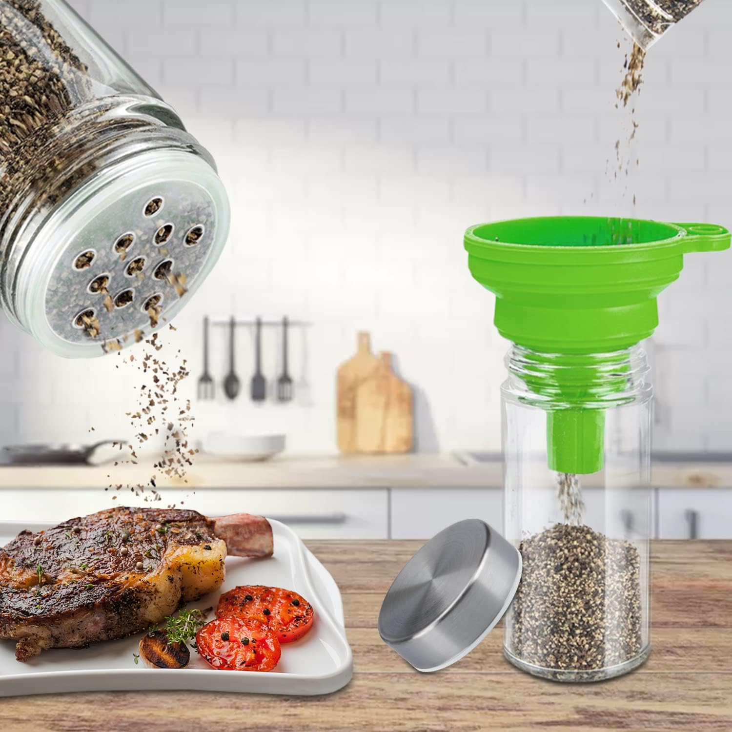 CARLA HOME 20-Jar Spice Rack Organizer, 29x28x10 cm, Space-Saving Design - SuperSaverAU - view 7