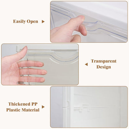 CARLA HOME 3-Tier Stackable Shoe Storage Box with Clear Door