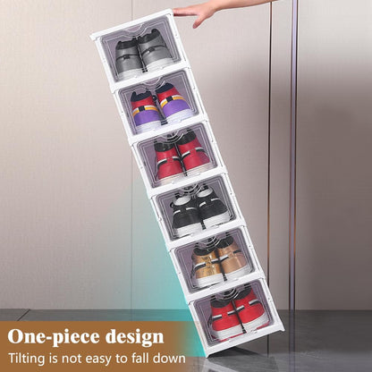 CARLA HOME 3-Tier Stackable Shoe Storage Box with Clear Door