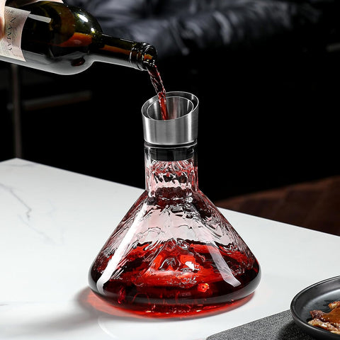 CARLA HOME Iceberg Wine Decanter with Aerator Filter and Lid - SuperSaverAU - view 2