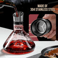 CARLA HOME Iceberg Wine Decanter with Aerator Filter and Lid - SuperSaverAU - view 6