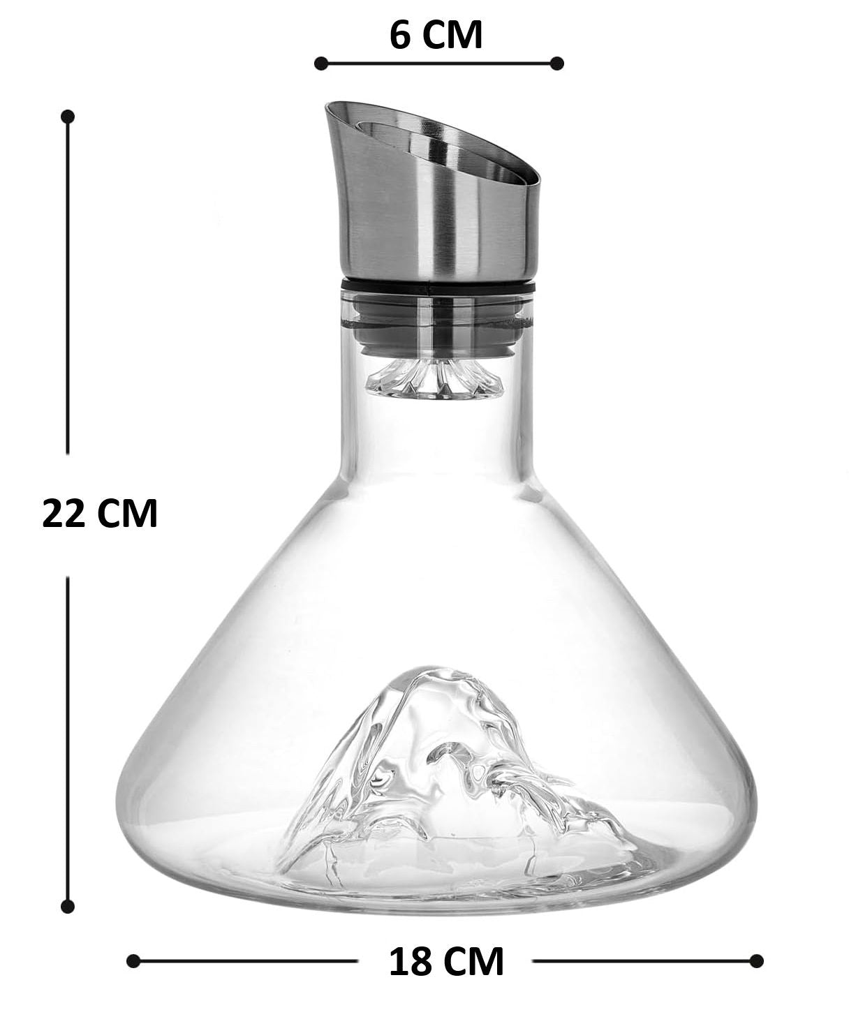 CARLA HOME Iceberg Wine Decanter with Aerator Filter and Lid - SuperSaverAU - view 8