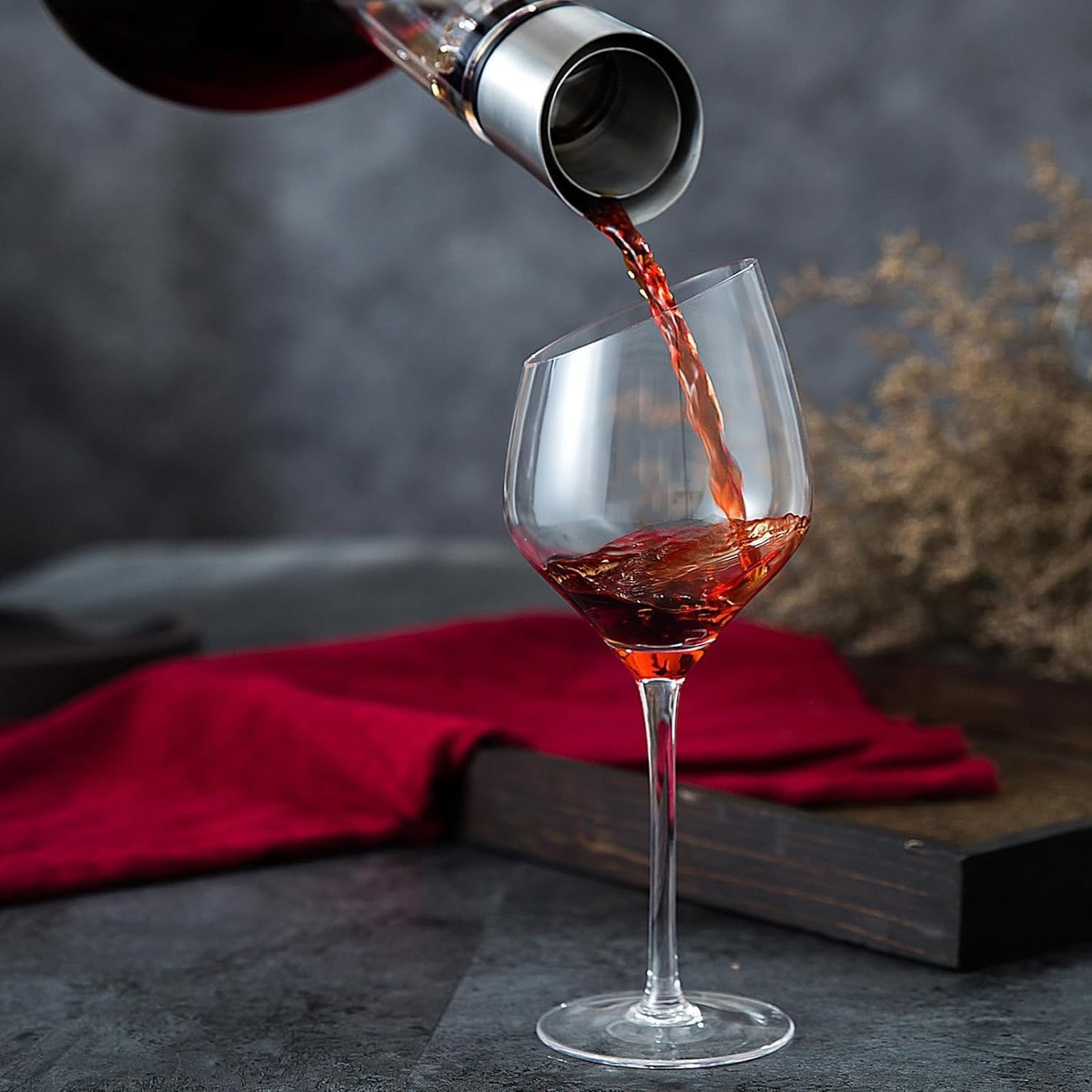 CARLA HOME Iceberg Wine Decanter with Aerator Filter and Lid