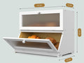 CARLA HOME Double Layer Bamboo Bread Box - 25x40x33 cm, Clear Window, Farmhouse Style - SuperSaverAU - view 2