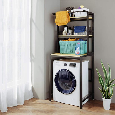 CARLA HOME 3-Tier Over Washing Machine Storage Rack – Black
