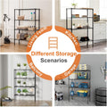 CARLA HOME 4-Tier Adjustable Metal Storage Shelves – 60 x 40 x 140cm